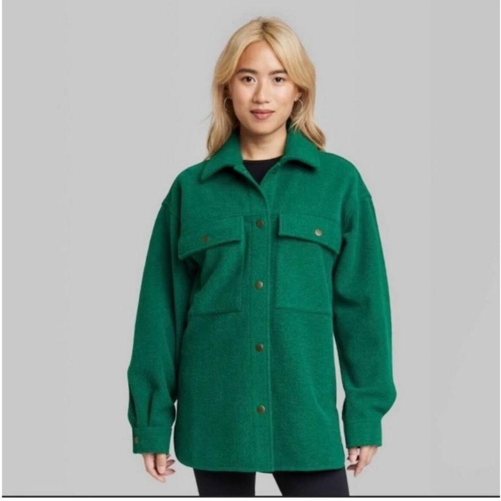 Wild Fable dark green Shacket Xs